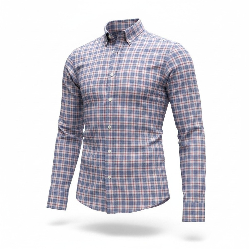 Genteal Performance Sport Shirt Men S Cayenne Plaid Button Down Golf Club Preppy
